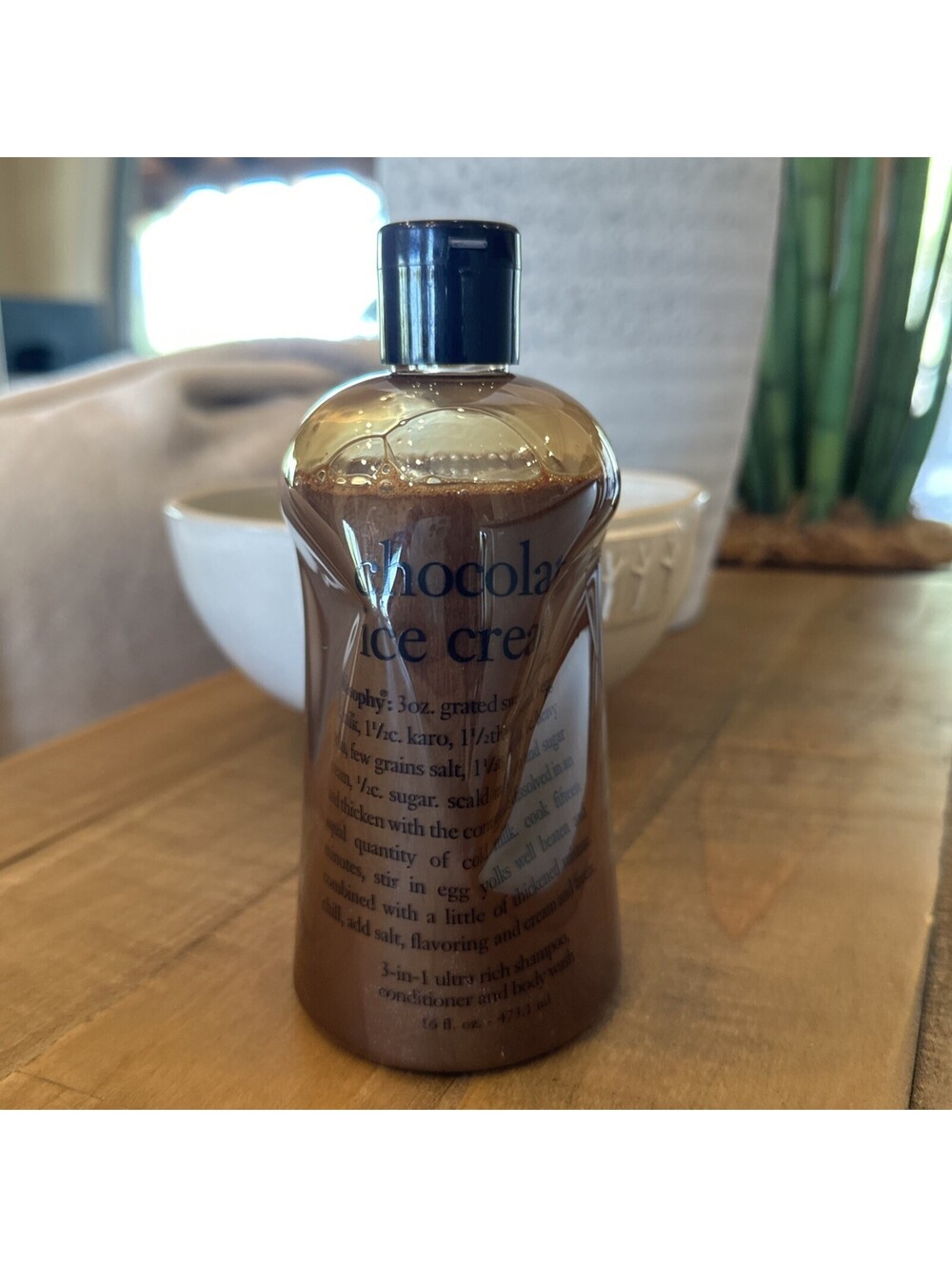 Philosophy Chocolate Ice Cream 3 In 1 Ultra Rich Shampoo, Conditioner Body Wash